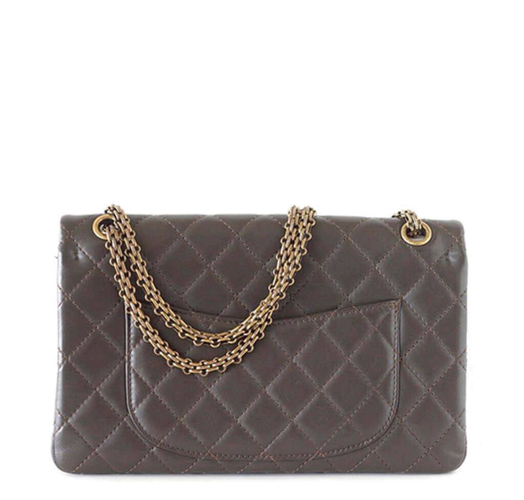Chanel 2.55 Medium Flap Bag in Dark Khaki - Timeless Luxury Handbag for Women, Perfect for Work, Evening Events & Everyday Elegance