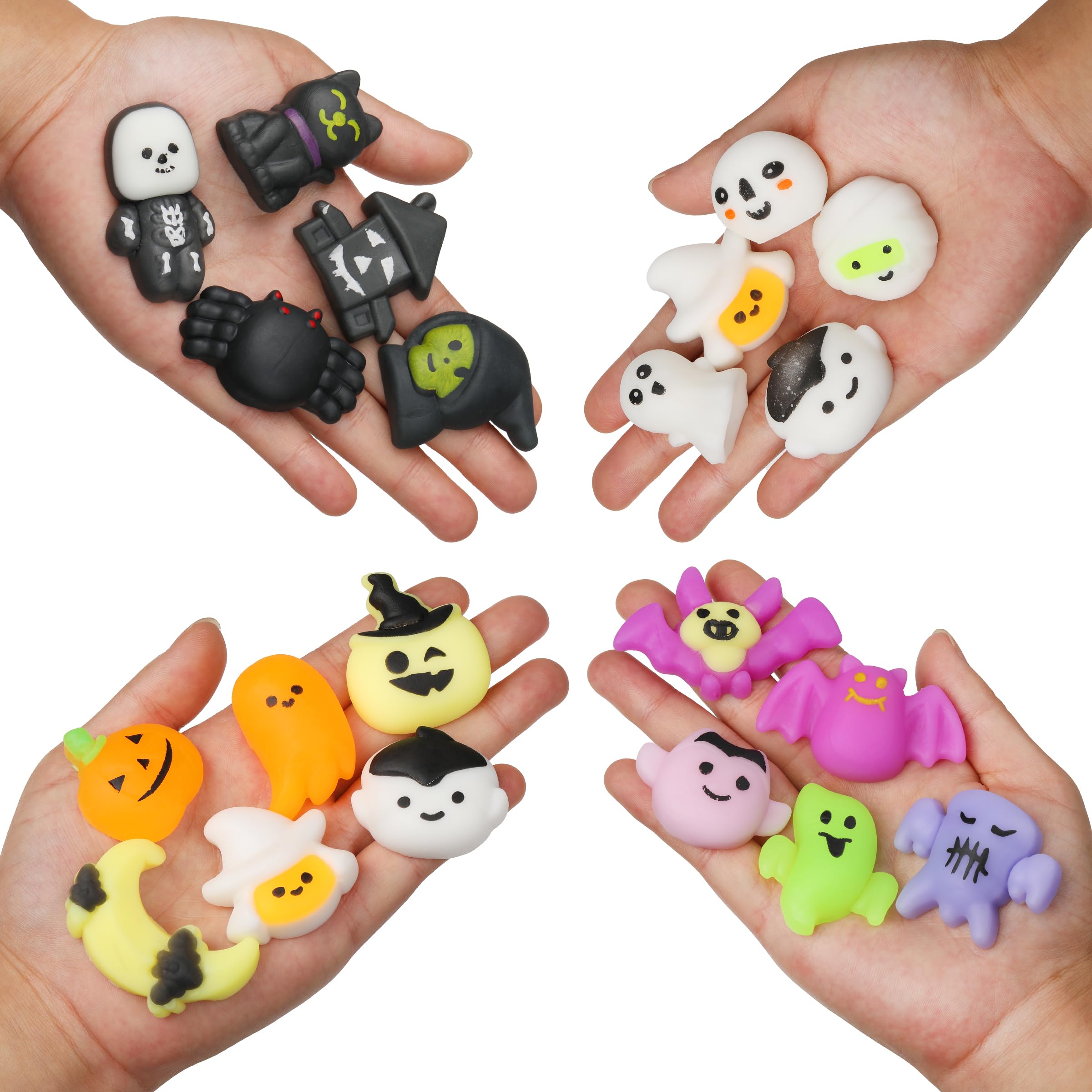 Mr. Pen Halloween Squishy Toys - 48 Pack Bulk Mini Squishies for Kids, Party Favors, Easter Egg Fillers | Stress Relief Sensory Toys for Classroom, Birthday Parties & Halloween Goodie Bags