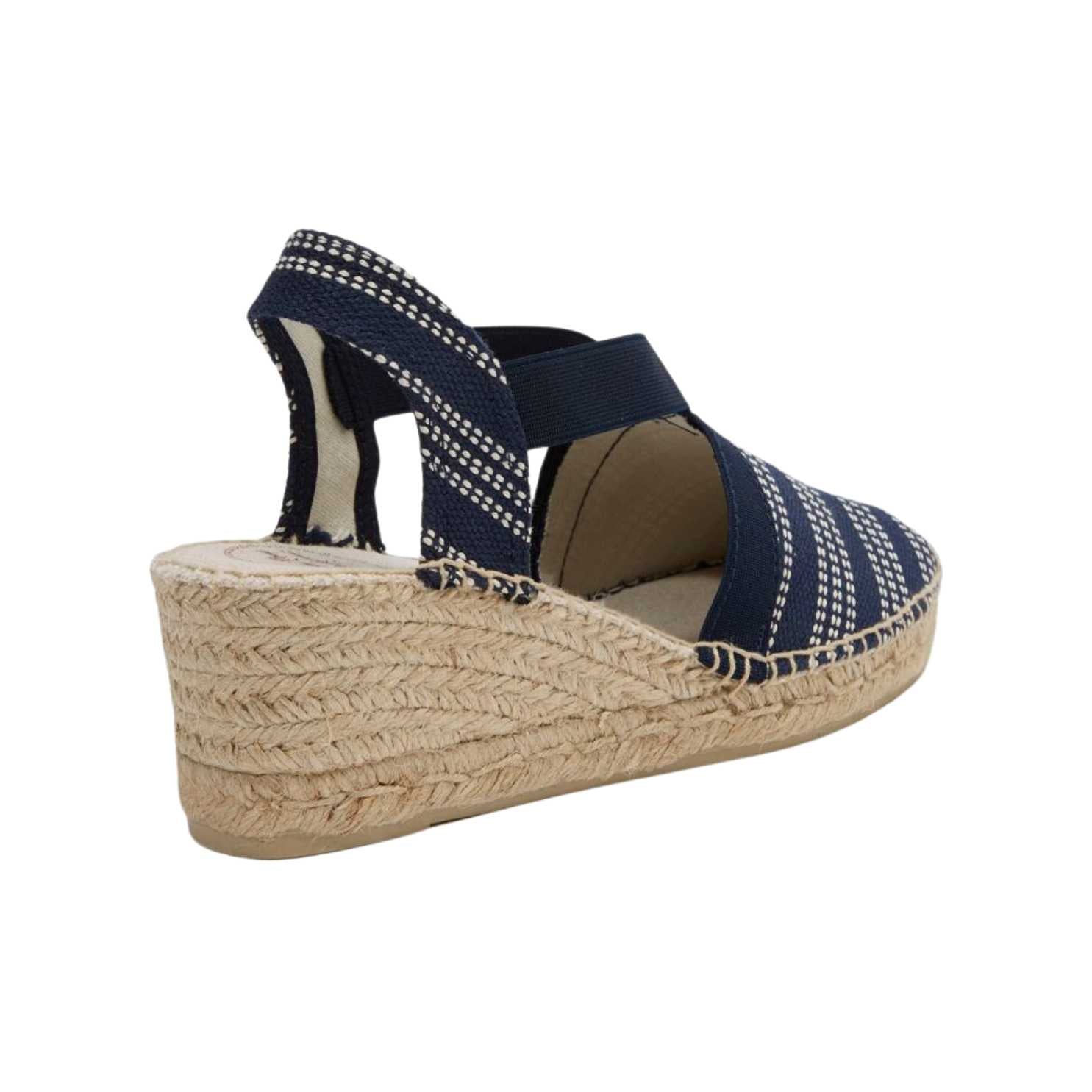 Women's Striped Cotton Blend Wedge Espadrilles - Comfortable Summer Shoes for Beach, Casual Outings & Everyday Wear | Tarbes