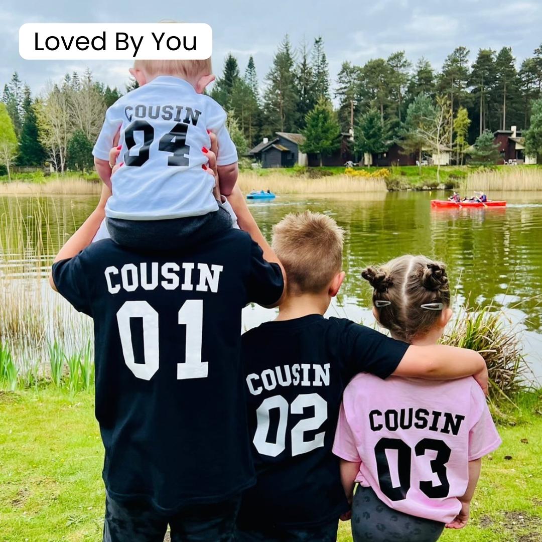 Cousin Squad Matching Number T-Shirts - Fun Family Group Outfits for Reunions, Vacations & Photo Shoots