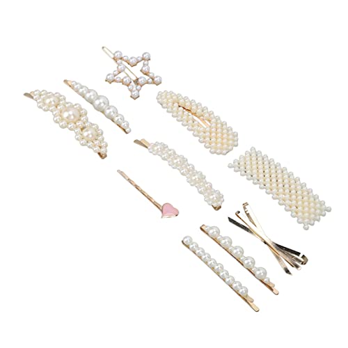 10pcs Pearl Hair Clips - False Pearl Hair Accessories for Women, Simple Fashion ABS Bangs Hairpins, Elegant Decorative Hair Clips for Daily Wear, Work & Meetings - Perfect for Weddings, Parties and Special Occasions
