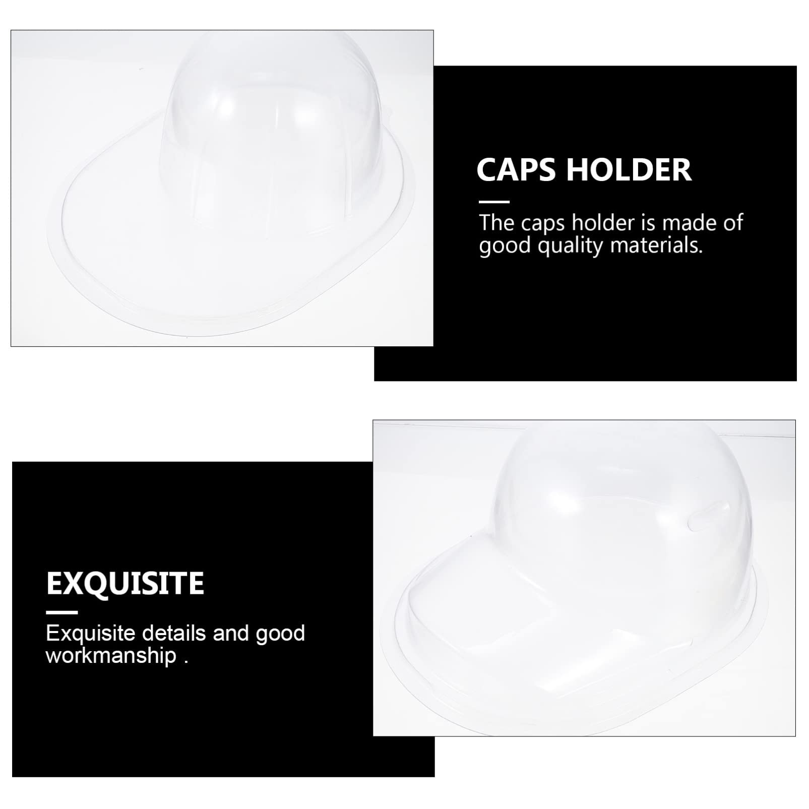 Zerodeko 2-Pack Inflatable Hat Stand for Baseball Caps - Portable Clear Hat Shaper & Wig Display Holder - Perfect for Closet Organization, Retail Stores, and Travel Accessories