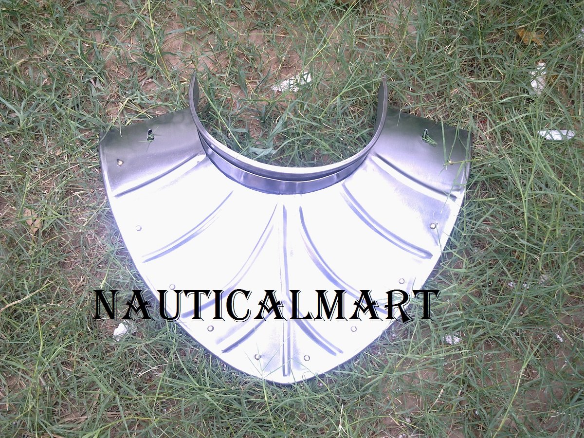 Medieval Knights Steel Plate Armor Gorget - Authentic Historical Neck Protection for LARP, Cosplay & Renaissance Fairs | Durable Metal Armor for Reenactments, Theater & Collectors
