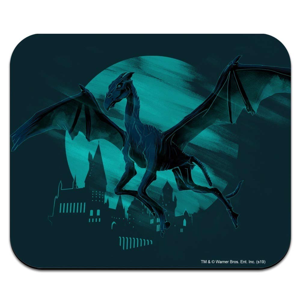 Harry Potter Thestral Low Profile Thin Gaming Mouse Pad - Non-Slip Rubber Base for PC, Laptop, Office & Home Use - Perfect for Potter Fans & Gamers