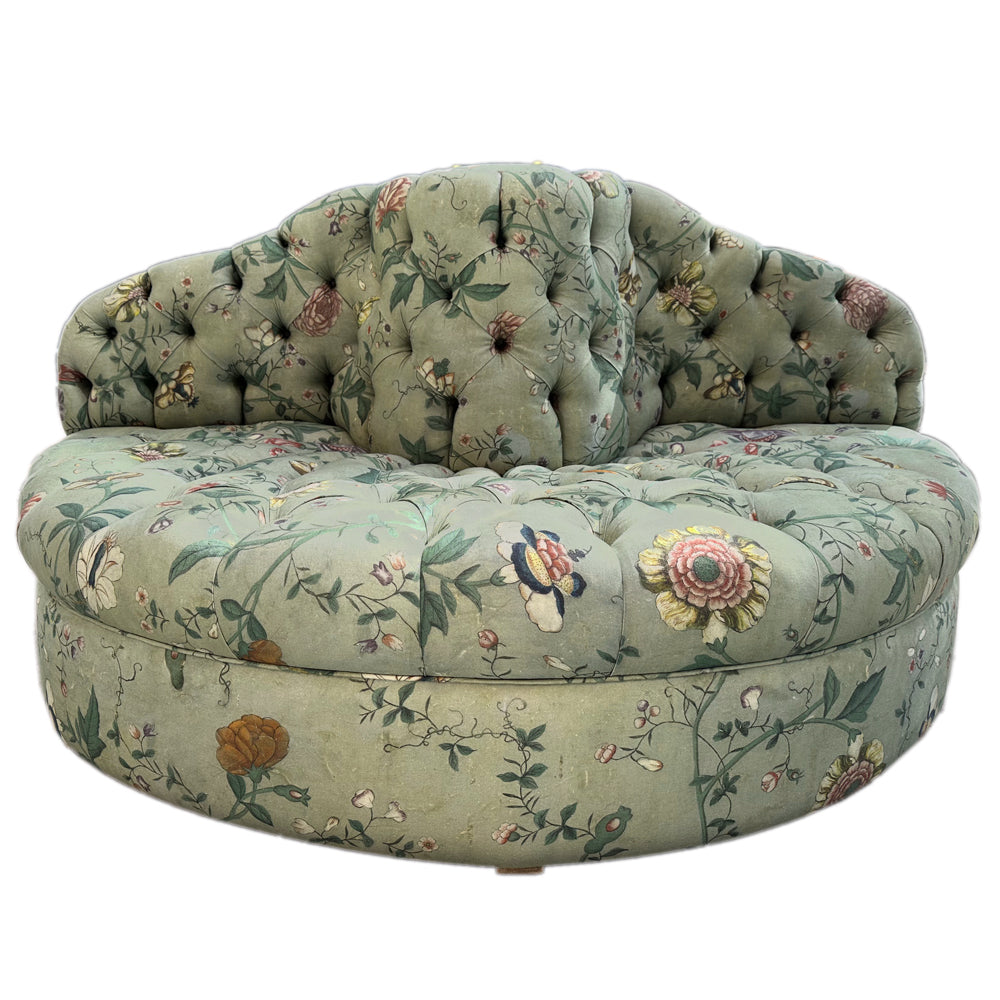 19th Century French Bourne Sofa in Pierre Frey Le Paravent Chinois Fabric - Antique Luxury Sofa for Living Room, Parlor & Formal Sitting Areas