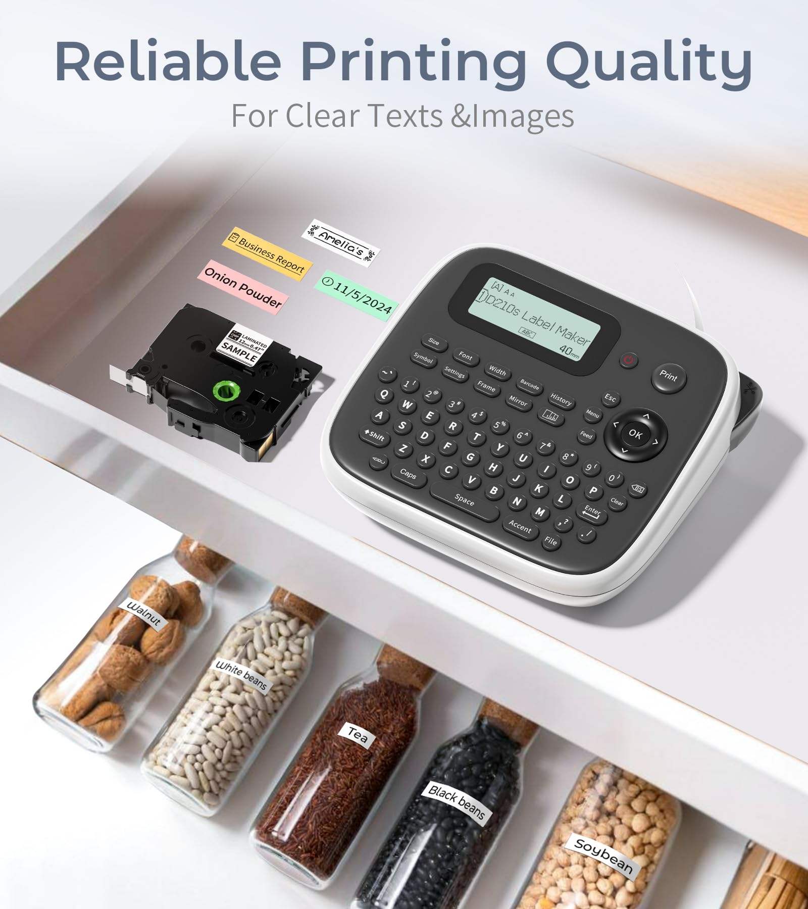 Portable Label Maker Machine with 12mm (0.47