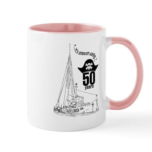 White/Pink Inside - Radio London 50Th Mug