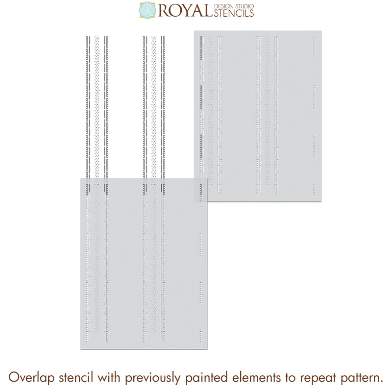 Liam Stripe Wall Stencil - DIY Home Decor Painting Template for Walls, Furniture & Crafts - Perfect for Bedrooms, Living Rooms & Accent Walls