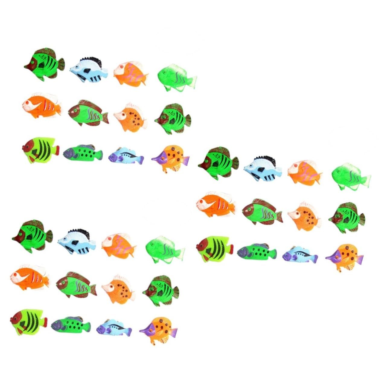 VICASKY 36 Pcs Kids Ocean Animal Toys - Tropical Fish Figures Playset for Children's Educational Play, Bath Time Fun & Room Decor
