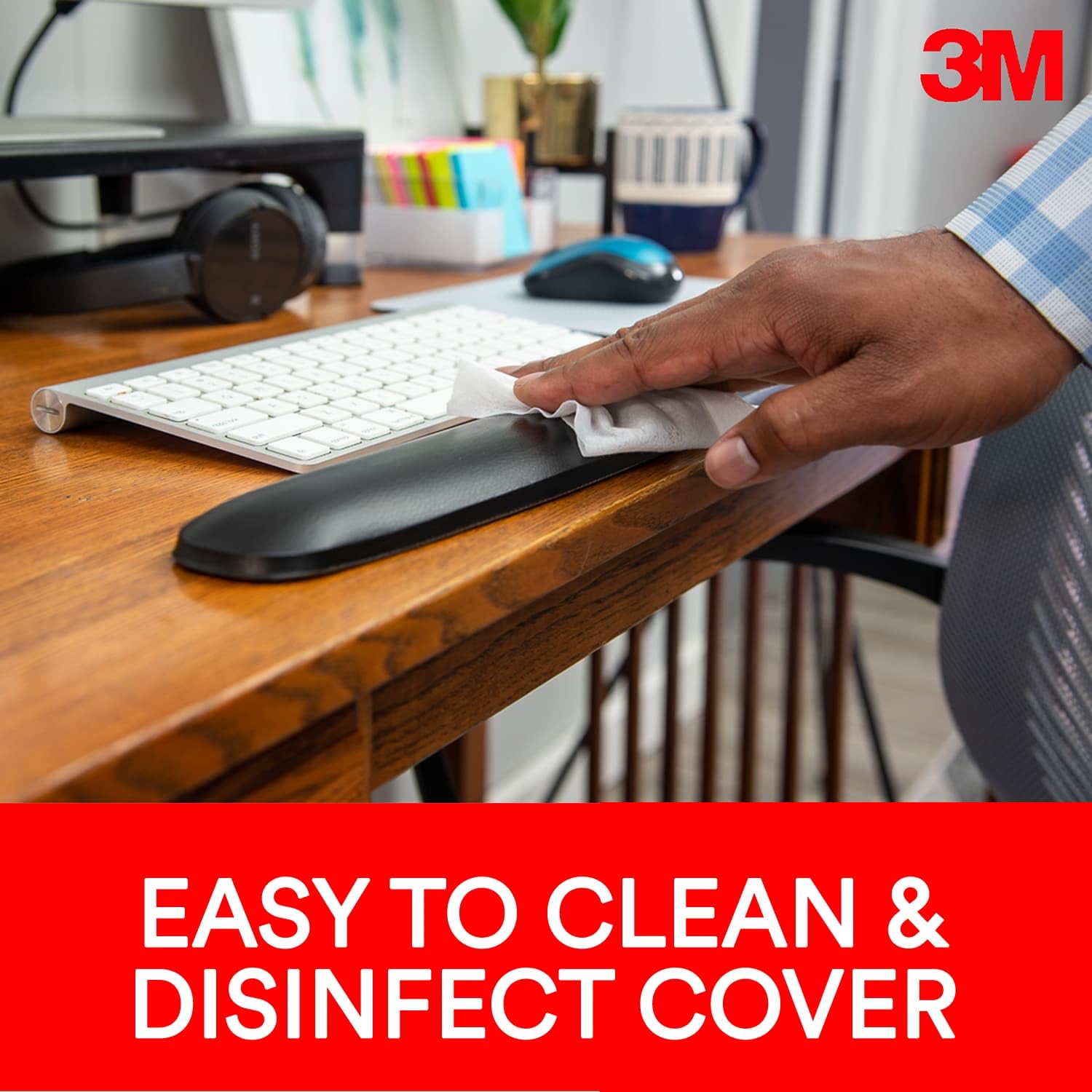3M Gel Wrist Rest for Keyboard and Mouse - Ergonomic Tilt-Adjustable Platform with Precise Mouse Pad - 25.5