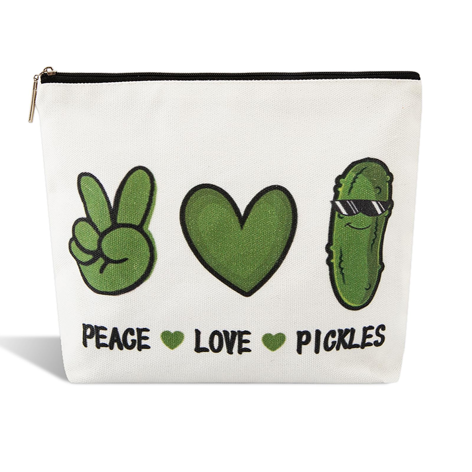 Funny Pickle-Themed Makeup Bags for Women - Cute Travel Cosmetic Pouches - Perfect Gift for Pickle Lovers, Friends, Daughter & Mom - Birthday, Christmas & Friendship Surprise - Great for Travel, Gym & Daily Use