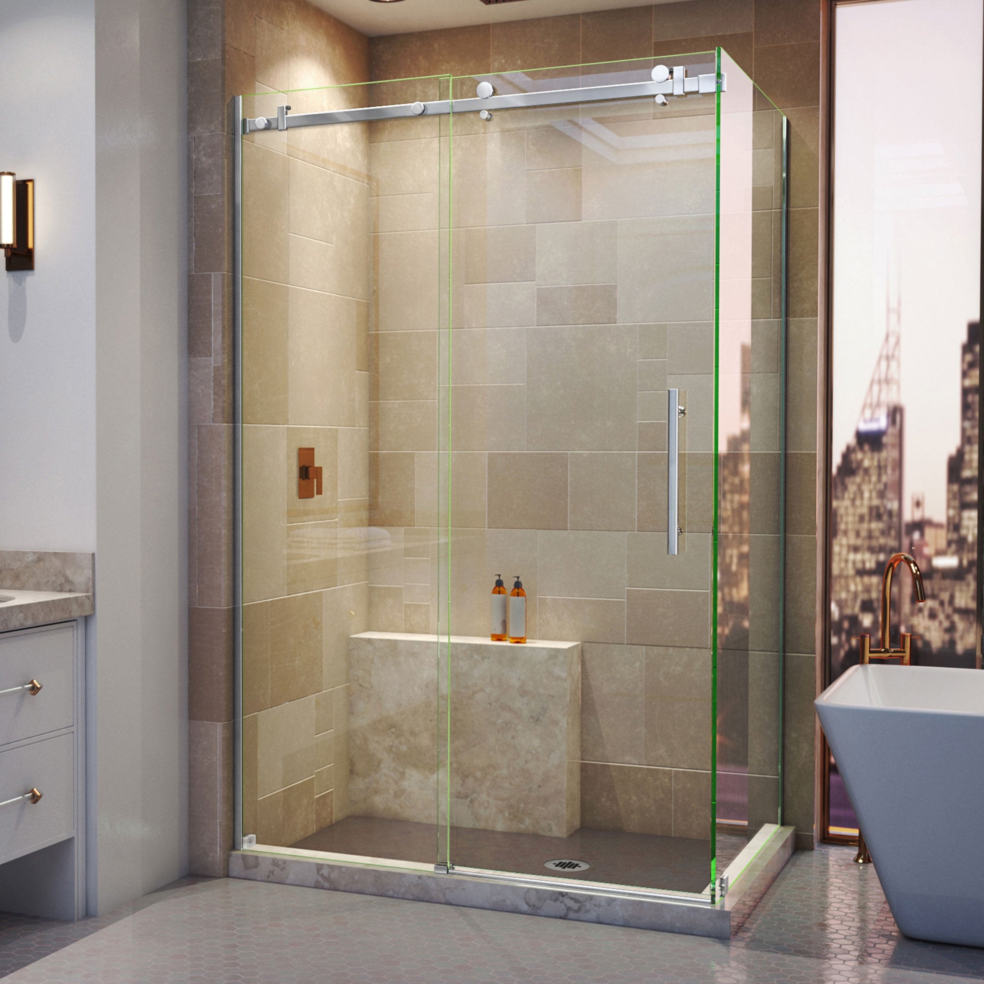 DreamLine Enigma Air Frameless Sliding Shower Door - 34.75