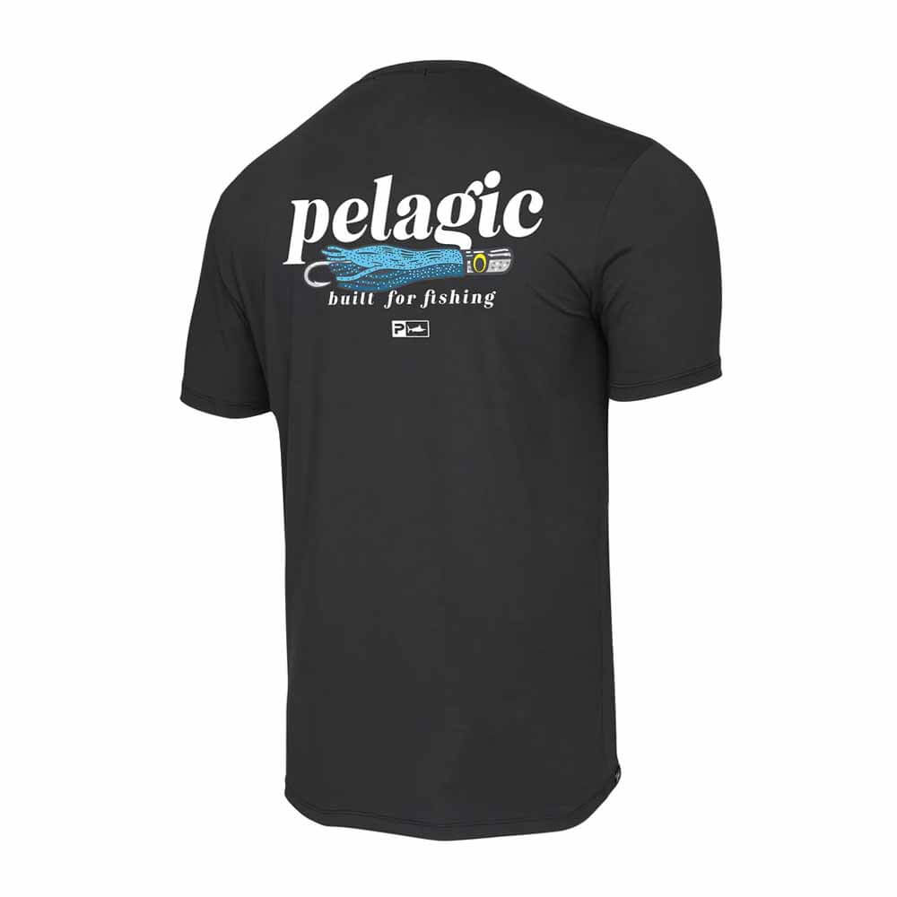 Pelagic Stratos SS Black Fishing Shirt - Built for Trolling - Comfortable Performance Shirt for Saltwater Fishing & Offshore Angling