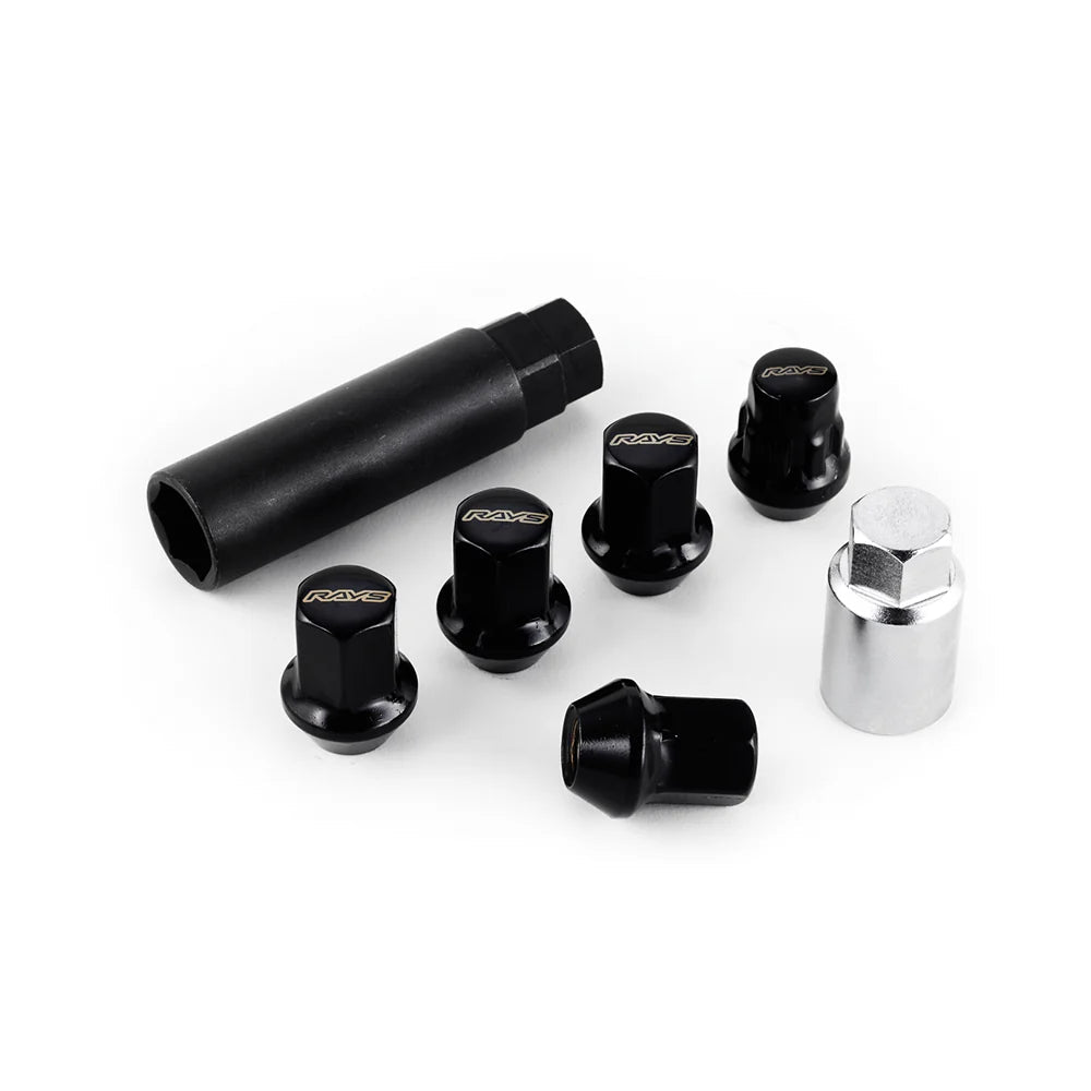 Volk Racing Rays 17 Hex 12x1.25mm Black Lug Nuts - Set of 20 - Perfect for Car Wheels & Automotive Customization