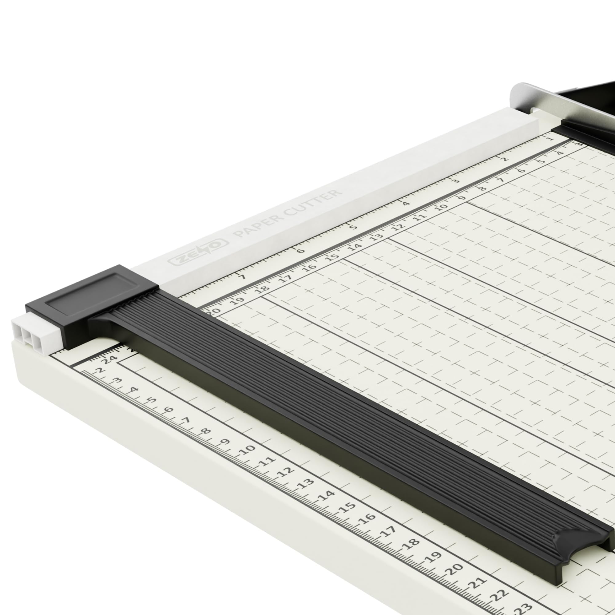Premium ZENO A4 Paper Cutter - Titanium Blade Guillotine Trimmer with Safety Lock & Side Ruler | Perfect for Craft Paper, Coupons, Labels, Cardstock & Scrapbooking | Office, School & DIY Projects | White