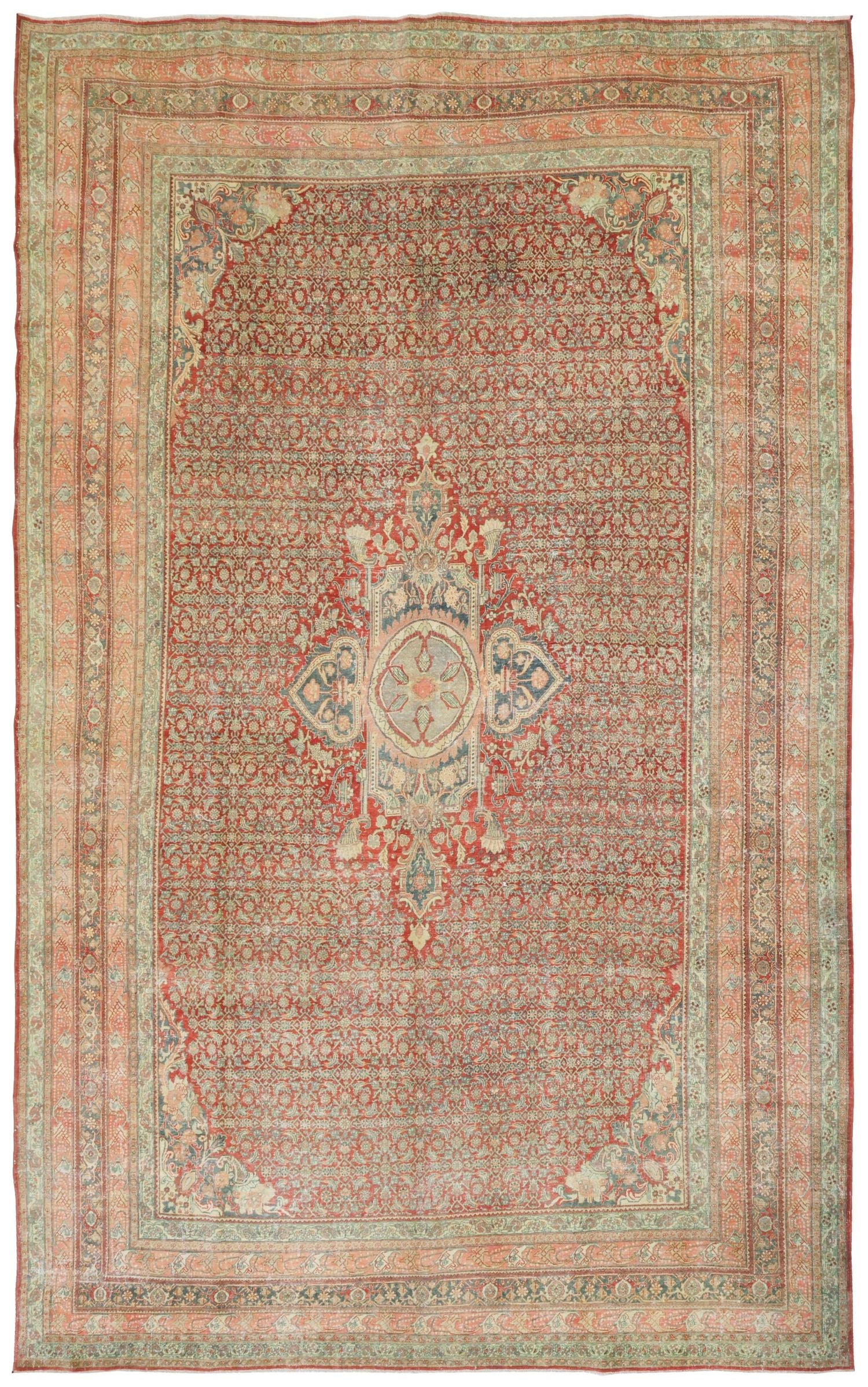 Antique Bijar Handwoven Traditional Persian Rug - J61983 - Perfect for Living Room, Bedroom & Home Decor