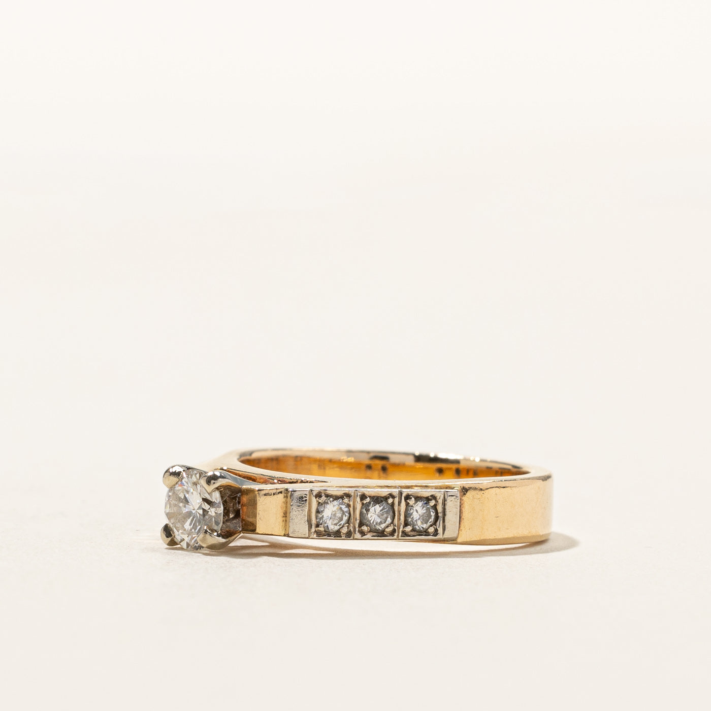 0.48ct High Set Diamond Accented Engagement Ring - Size 6 | Elegant Wedding Band, Proposal Jewelry Gift for Her | Perfect for Anniversaries, Valentine's Day & Special Occasions