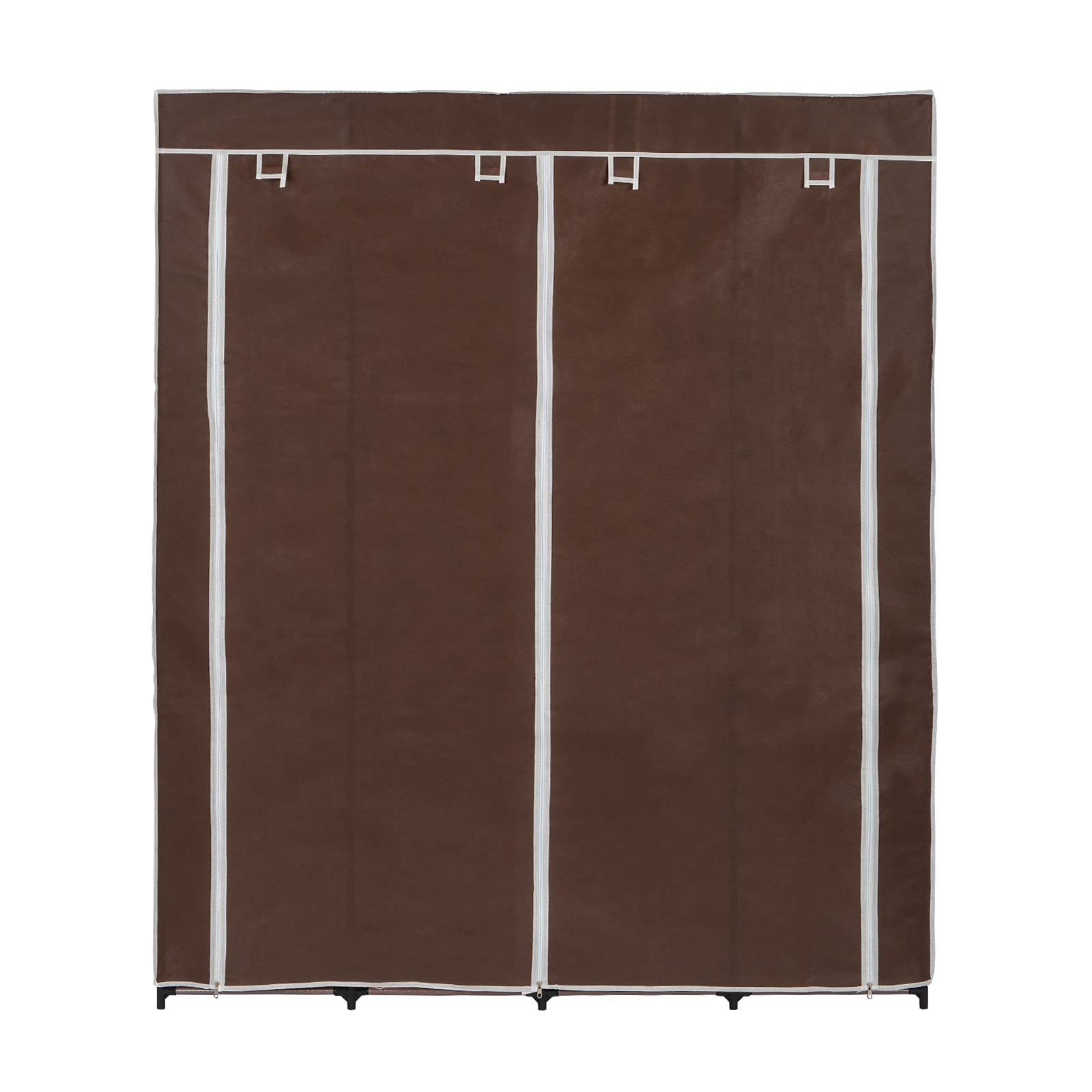 Portable Closet Organizer with 14 Shelves - Non-Woven Fabric Wardrobe Storage - Easy Assembly Dark Brown - Perfect for Bedroom, Closet & Dorm Organization