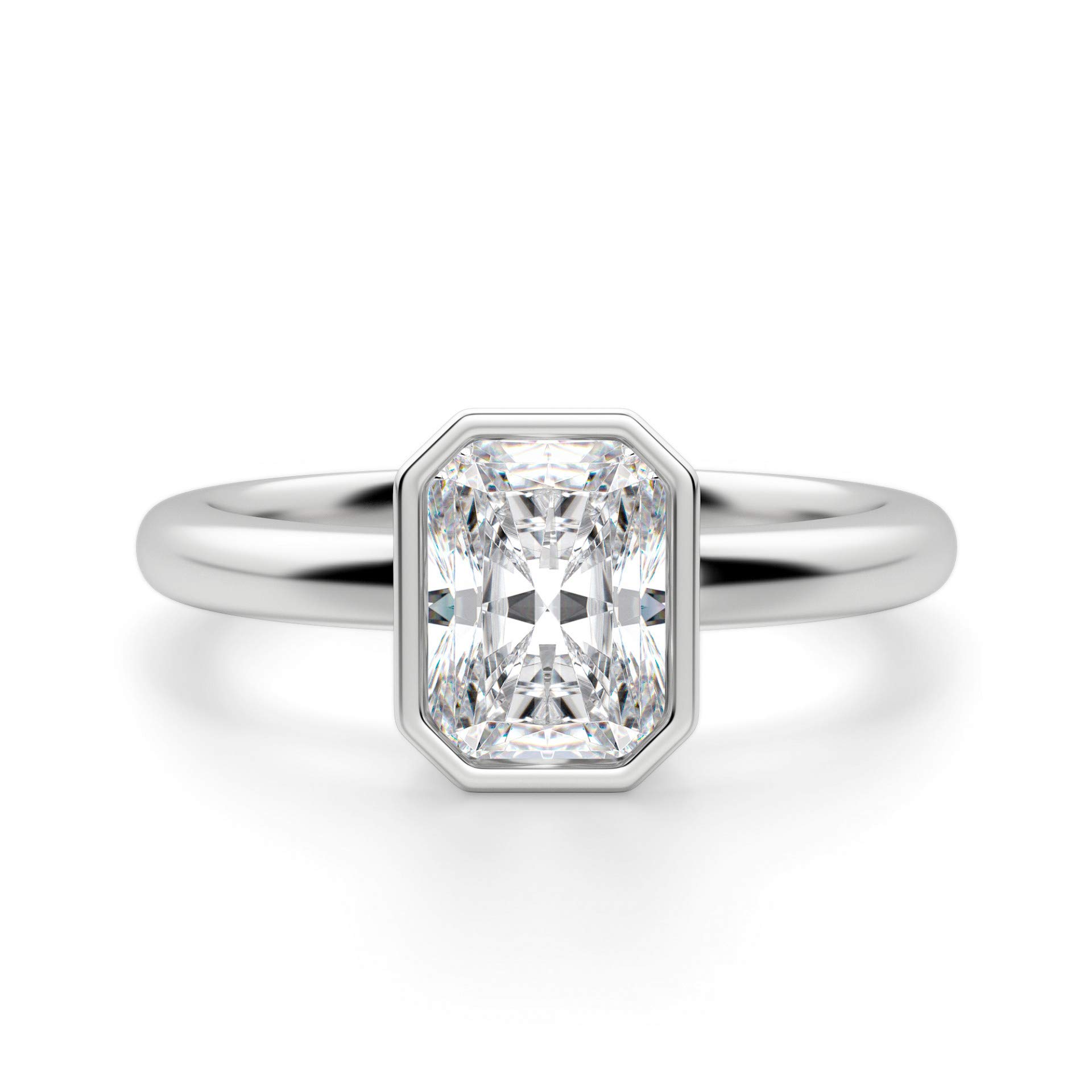 5 Carat Radiant Cut Moissanite Engagement Ring Set for Women - Wedding, Bridal, Anniversary Solitaire Halo Ring with Vintage Silver Setting - Perfect for Proposals, Weddings & Special Occasions