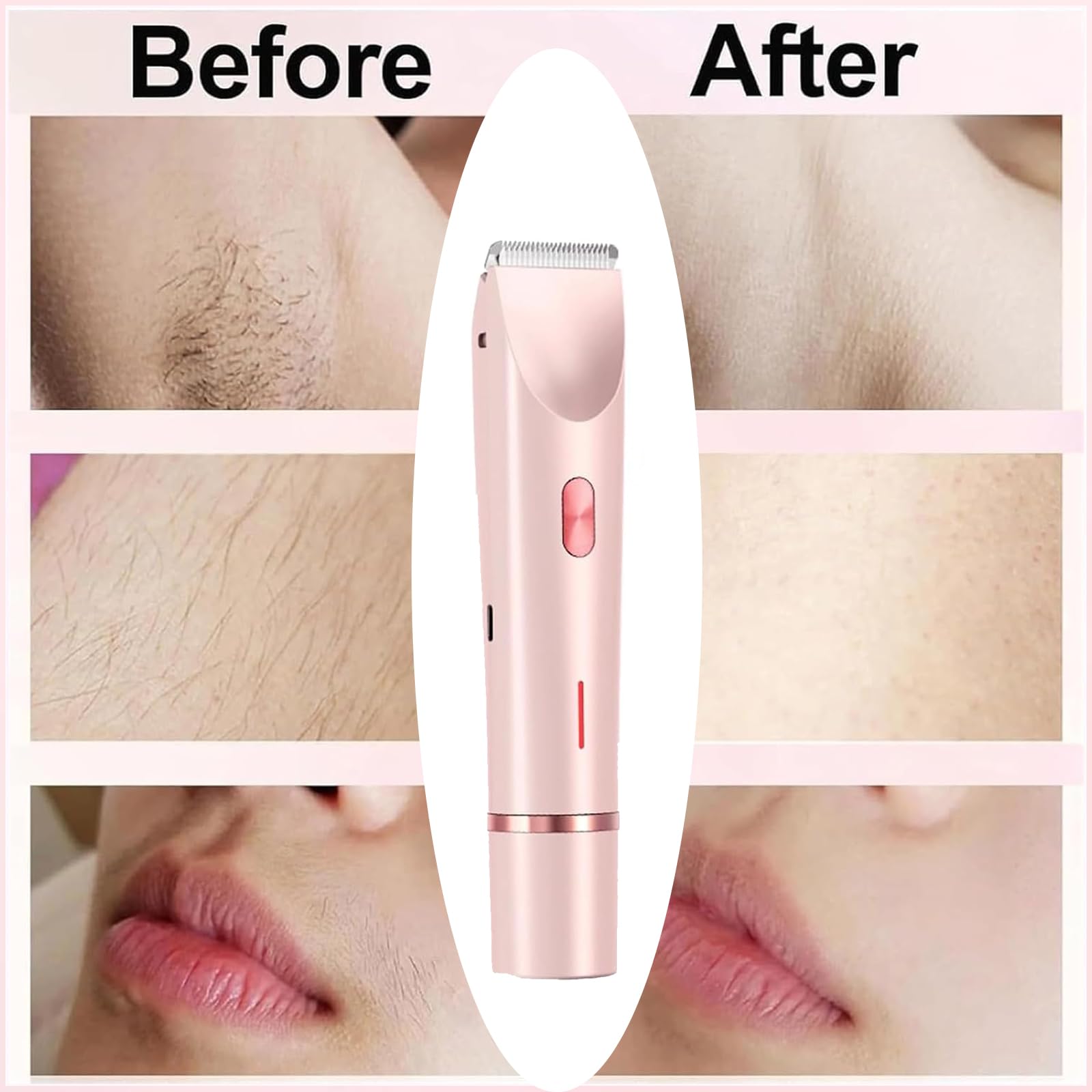 Silky Glow 2-in-1 Electric Body Shaver for Women - IPX7 Waterproof Wet & Dry Bikini Trimmer with Dual Heads - Smooth Hair Removal for Legs, Underarms & Sensitive Areas (Purple) - Perfect for Travel, Gym & Quick Touch-Ups