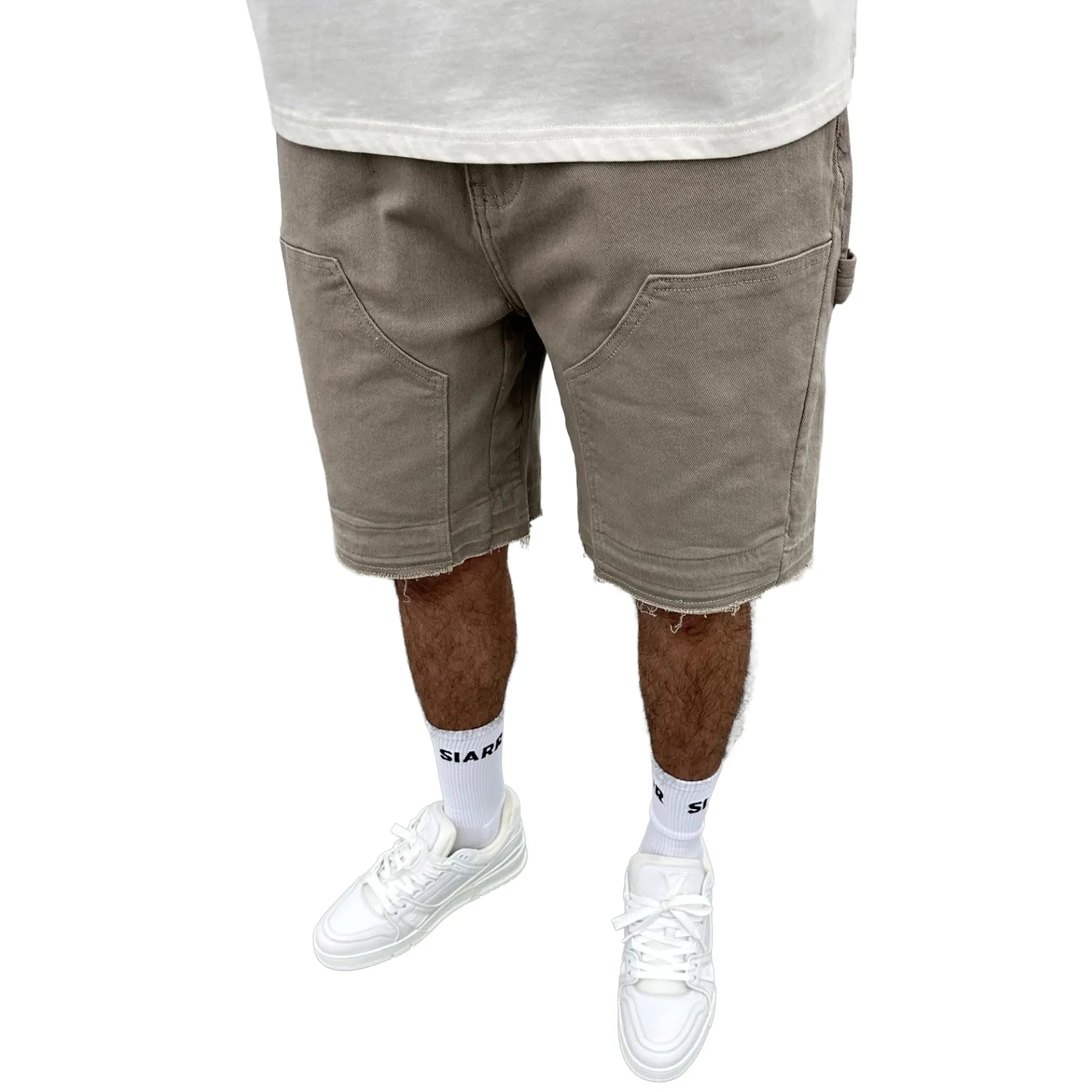 SIARR Rio Beige Shorts for Women - Comfortable Summer Casual Shorts with Pockets | Perfect for Beach, Travel, and Everyday Wear