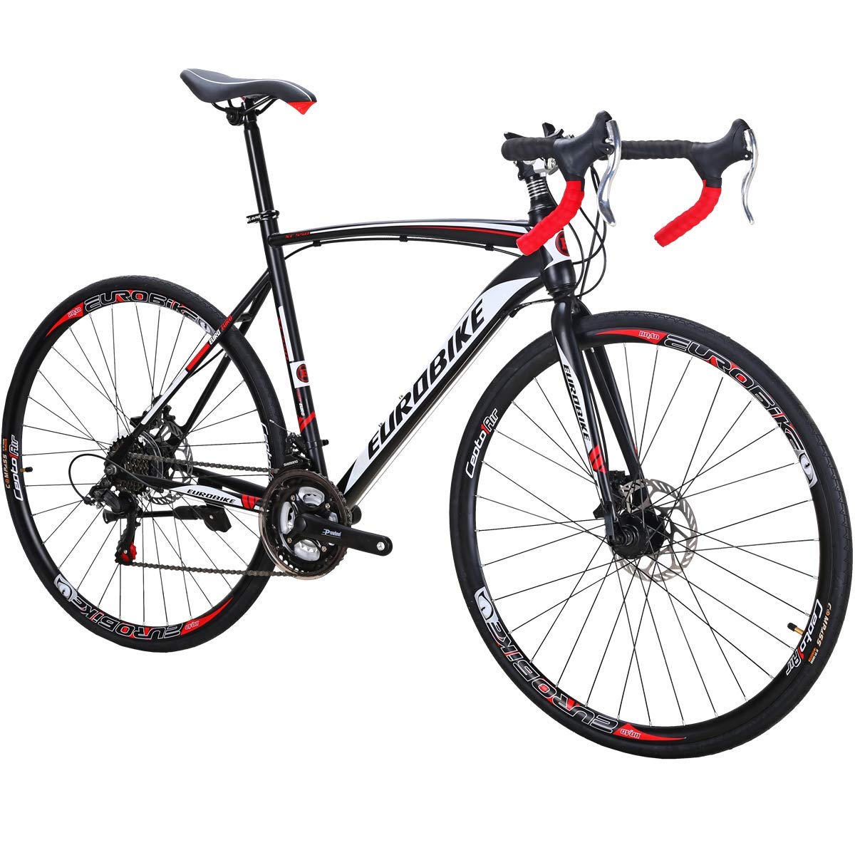 EUROBIKE 21 Speed Road Bike for Adults - 49cm/54cm Frame, 700C Wheels - Perfect for Commuting, Fitness & Outdoor Cycling