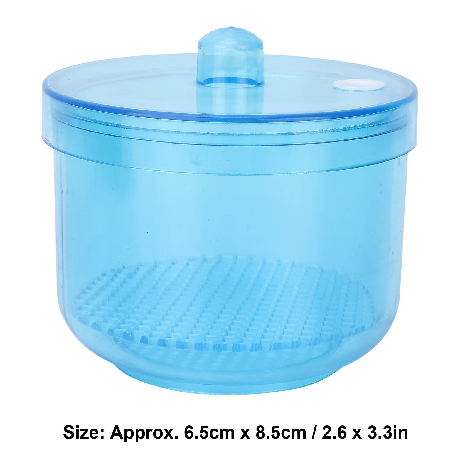 Portable Nail Art Cleaning & Sterilizing Box - Manicure Tools Organizer with UV Sterilization - Travel-Friendly Nail Accessories Storage Container for Home & Salon Use (Blue)