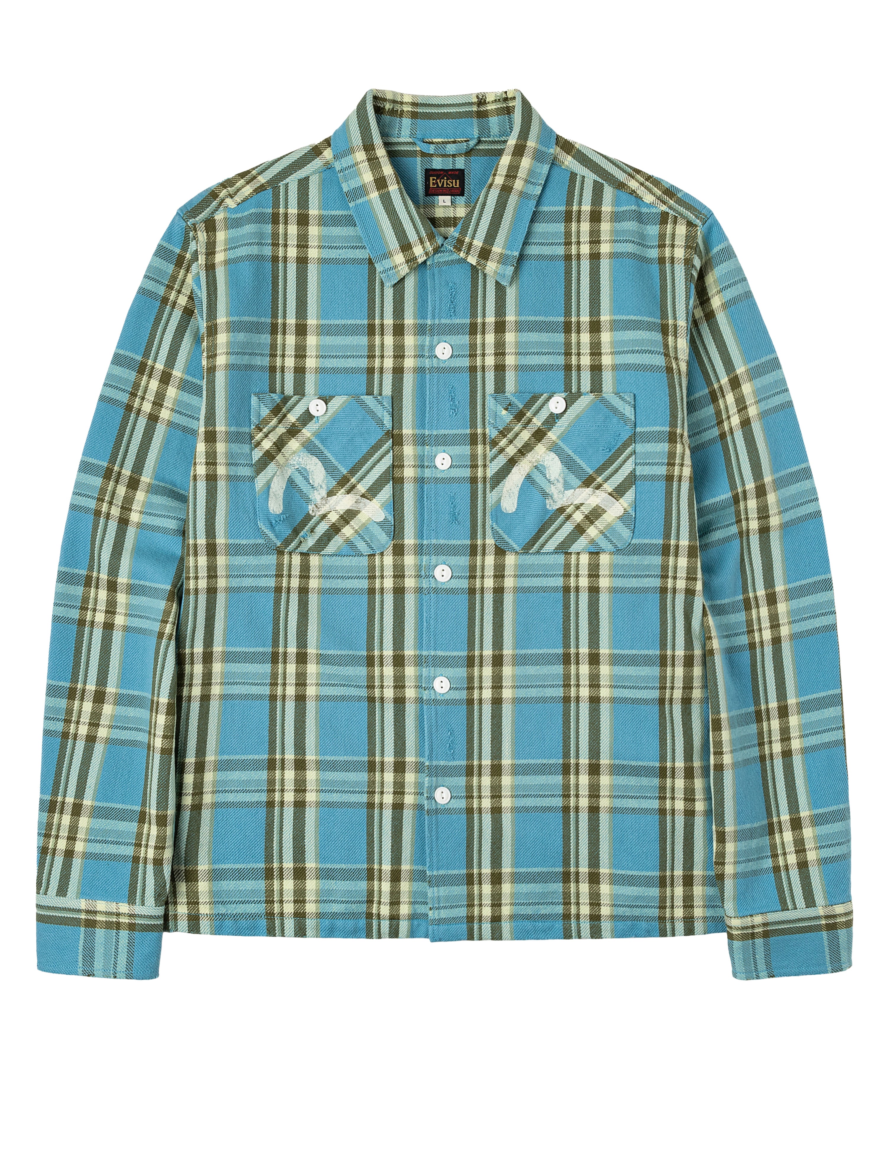 Seagull Print Relaxed Fit Plaid Flannel Shirt for Men - Soft Casual Button Down Shirt for Outdoor Activities, Camping & Fall Fashion