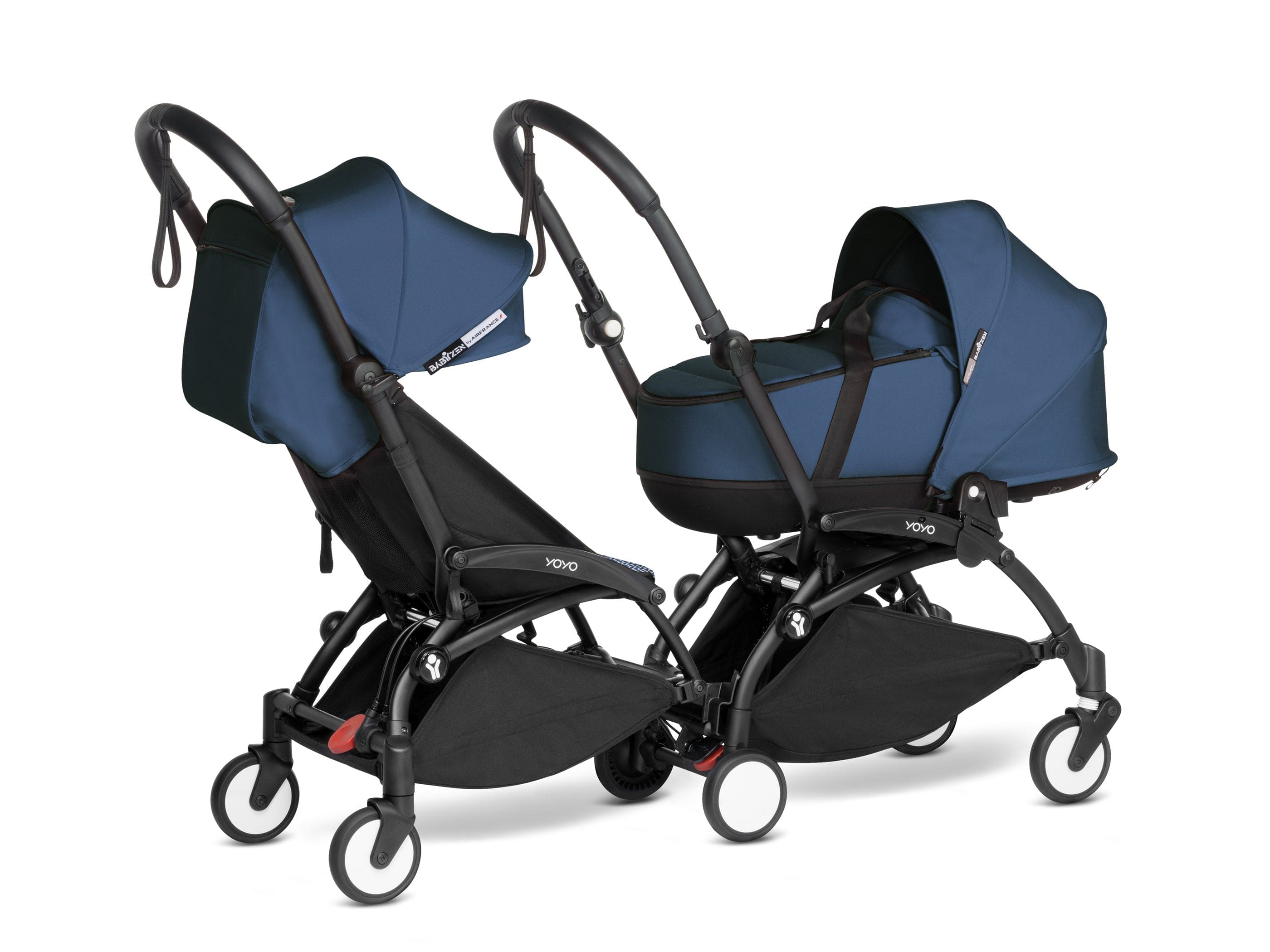 Stokke YOYO 3 Double Stroller with Bassinet & Toddler Seat - Lightweight Compact Travel Stroller for Twins or Siblings (Ages 0-4) | Perfect for City Walks, Air Travel & Everyday Use