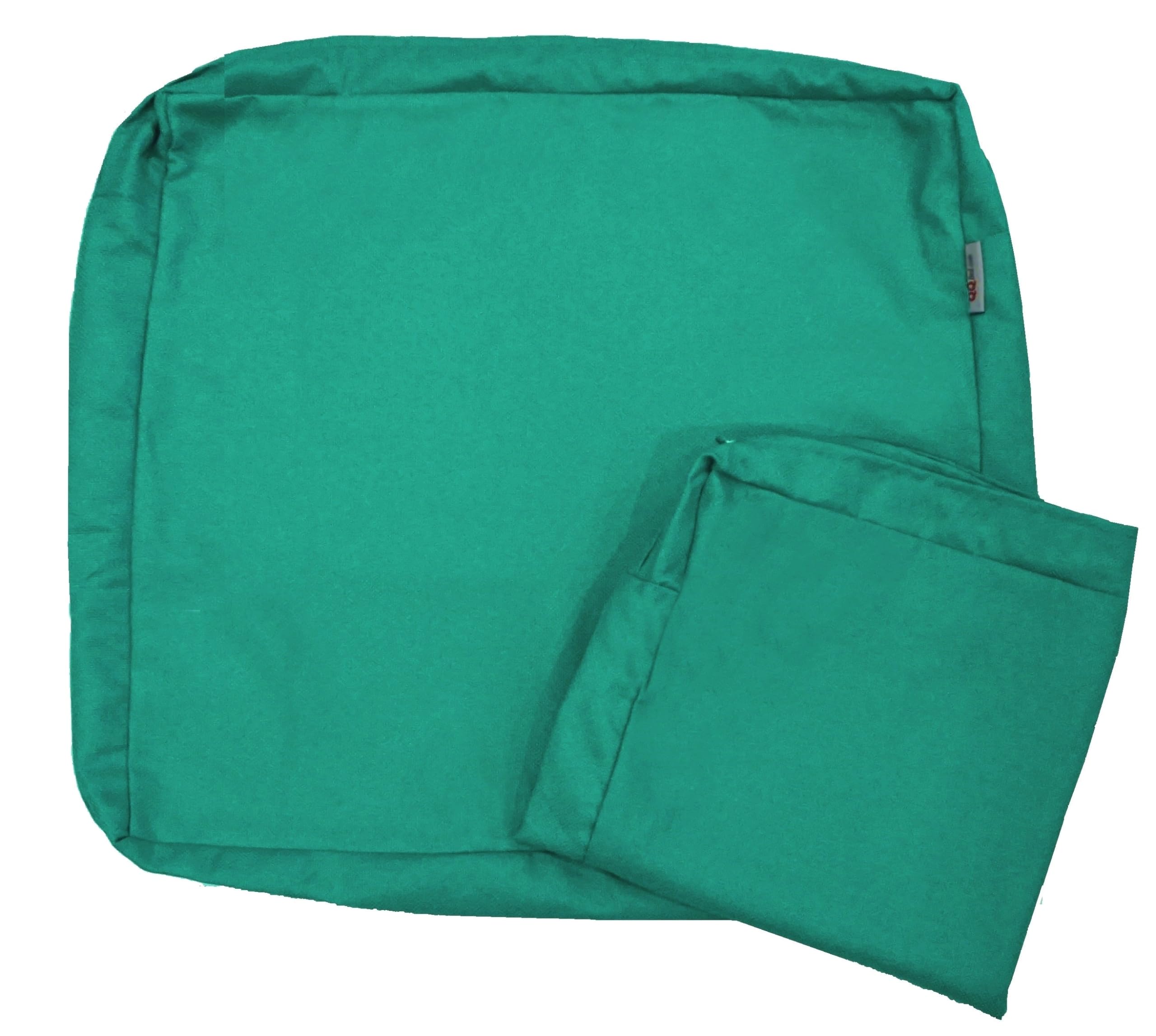 2 Pack 20x18x4 Inch Waterproof Outdoor Memory Foam Seat Cushions with Removable Cover - Peacock Blue - Perfect for Patio Furniture, Garden Sofa, Loveseat, and Deep Seat Chairs - Weather Resistant & Comfortable for Outdoor Relaxation