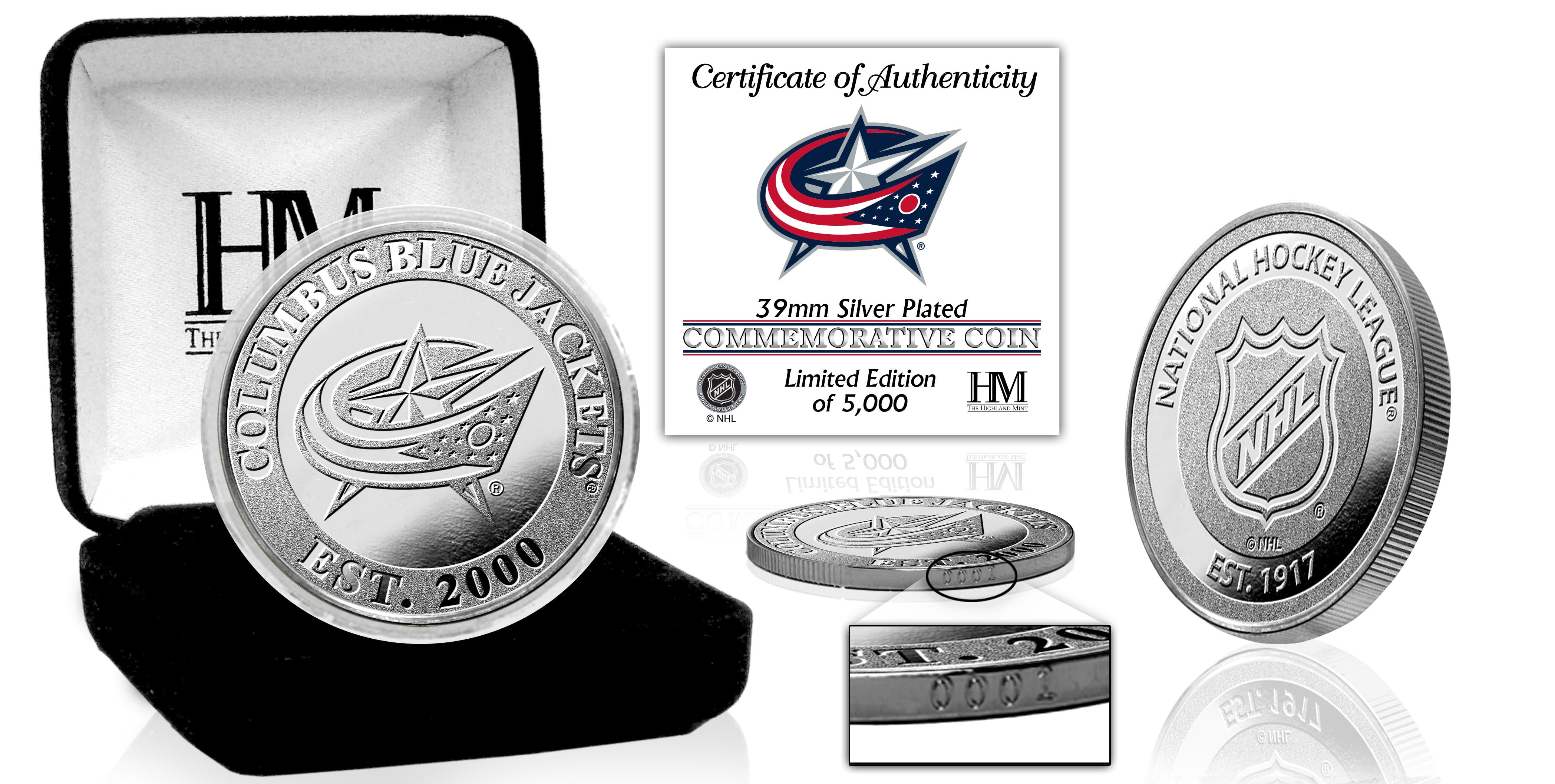 Columbus Blue Jackets NHL Silver Mint Coin – Limited Edition Collectible for Hockey Fans & Memorabilia Enthusiasts | Perfect for Display, Gifting, and Sports Memorabilia Collections