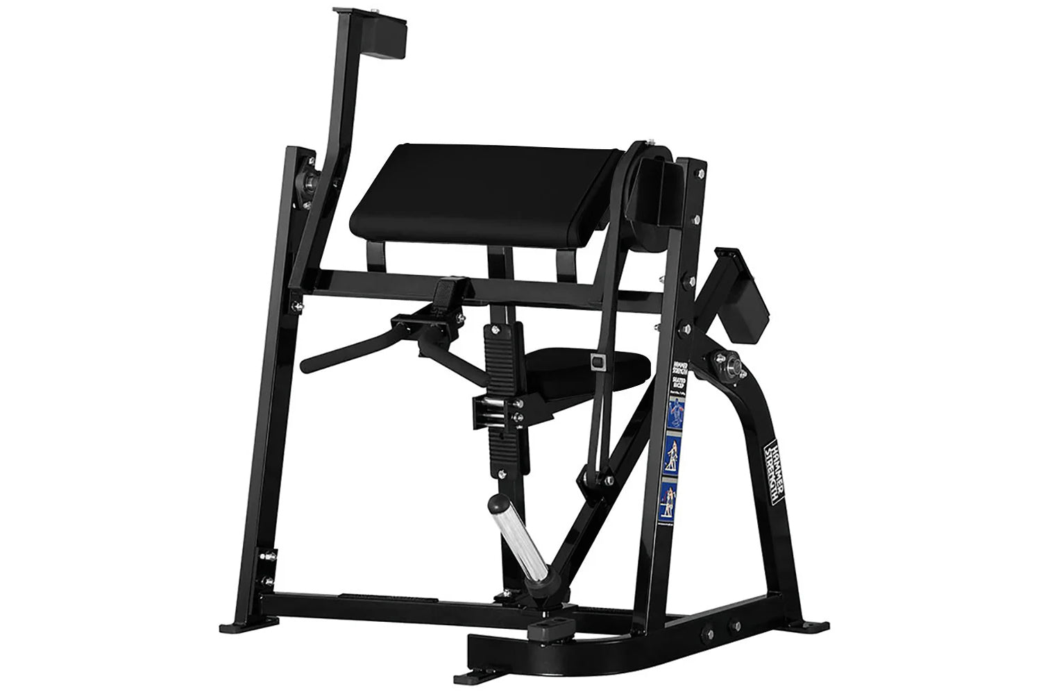 Hammer Strength Plate Loaded Seated Biceps Curl Machine - Professional Gym Equipment for Arm Workouts & Strength Training