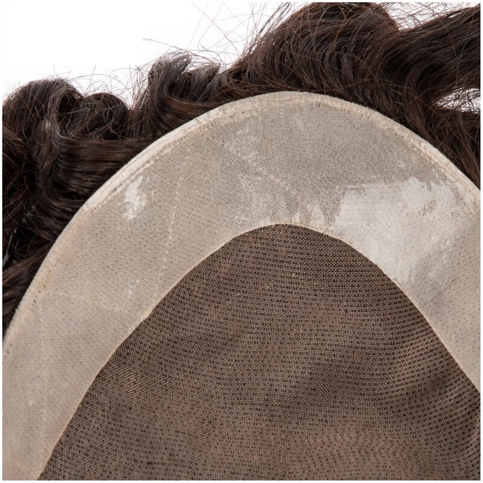 25mm Curly Toupee for Men - Fine Mono Hairpiece with 130% Density | #2 Indian Human Hair Replacement System | 7