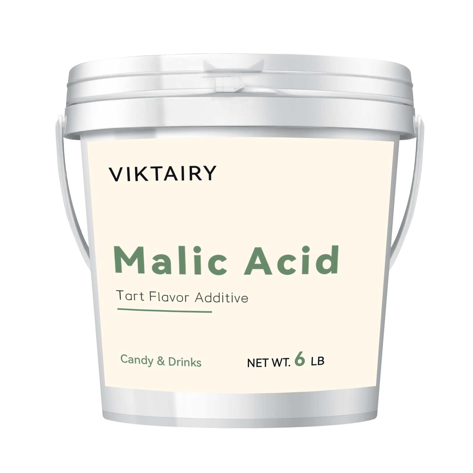 Premium 6 LB Food Grade Malic Acid Powder - Tart Flavor Enhancer for Sour Candy, Gummy Bears, Drinks, Baking & Winemaking | Perfect for DIY Treats, Homemade Beverages & Culinary Creations