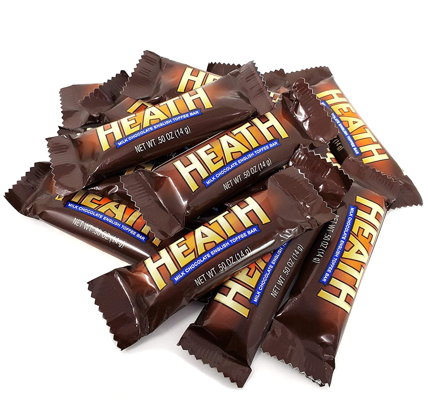 HERSHEY'S HEATH Milk Chocolate English Toffee Snack Size Bars - Individually Wrapped Bulk Candy (8 lbs) - Perfect for Christmas Gifts, Halloween Treats, Party Favors & Office Snacks