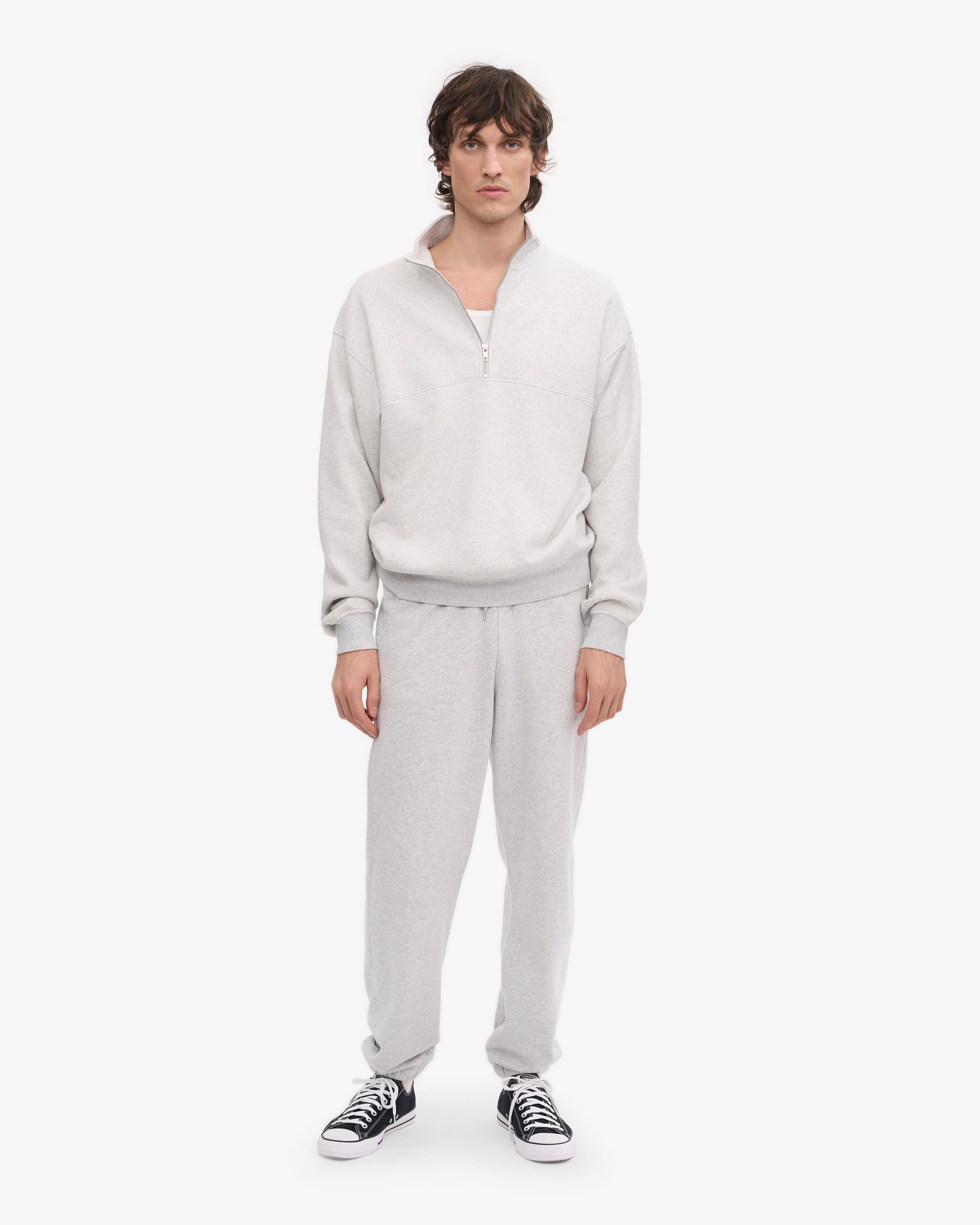 Premium Organic Cotton Sweatpants for Women - Soft & Comfortable Snow Melange Joggers - Perfect for Yoga, Lounge & Casual Wear