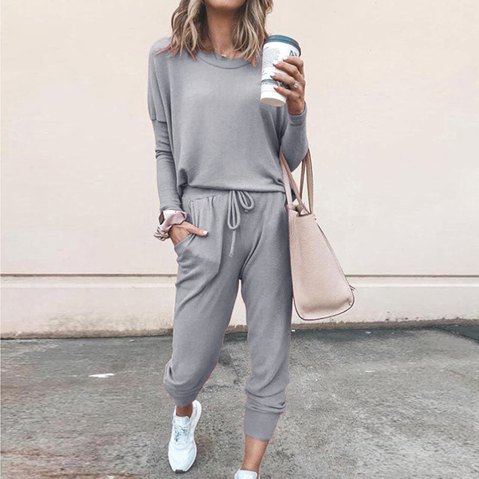 Women's 2-Piece Lounge Sets - Cozy Sweater & Sweatpants Outfits for Fall | Soft Casual Loungewear for Relaxing at Home, Running Errands & Weekend Comfort