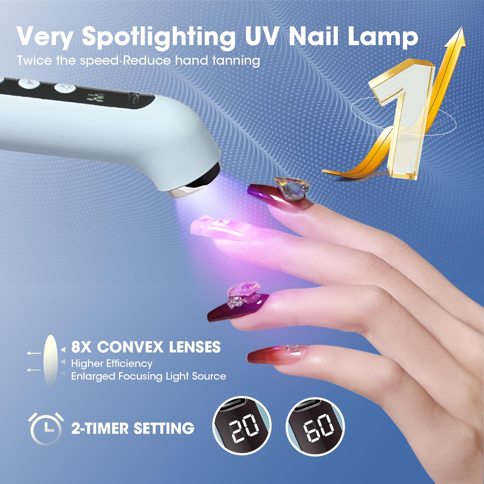 Professional Cordless Nail Drill & UV Lamp 2-in-1 Kit - Electric Nail File with Portable UV Light for Gel & Acrylic Nails - Perfect for Salon, Home Manicure & Pedicure Care