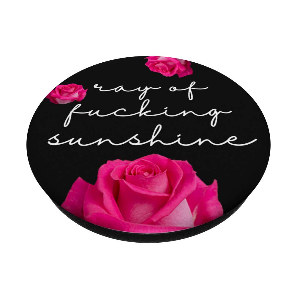 Ray of Sunshine Rose Gold Phone Grip - Cute & Secure Phone Holder for iPhone, Samsung, Smartphones - Perfect for Selfies, Commuting, and Everyday Use