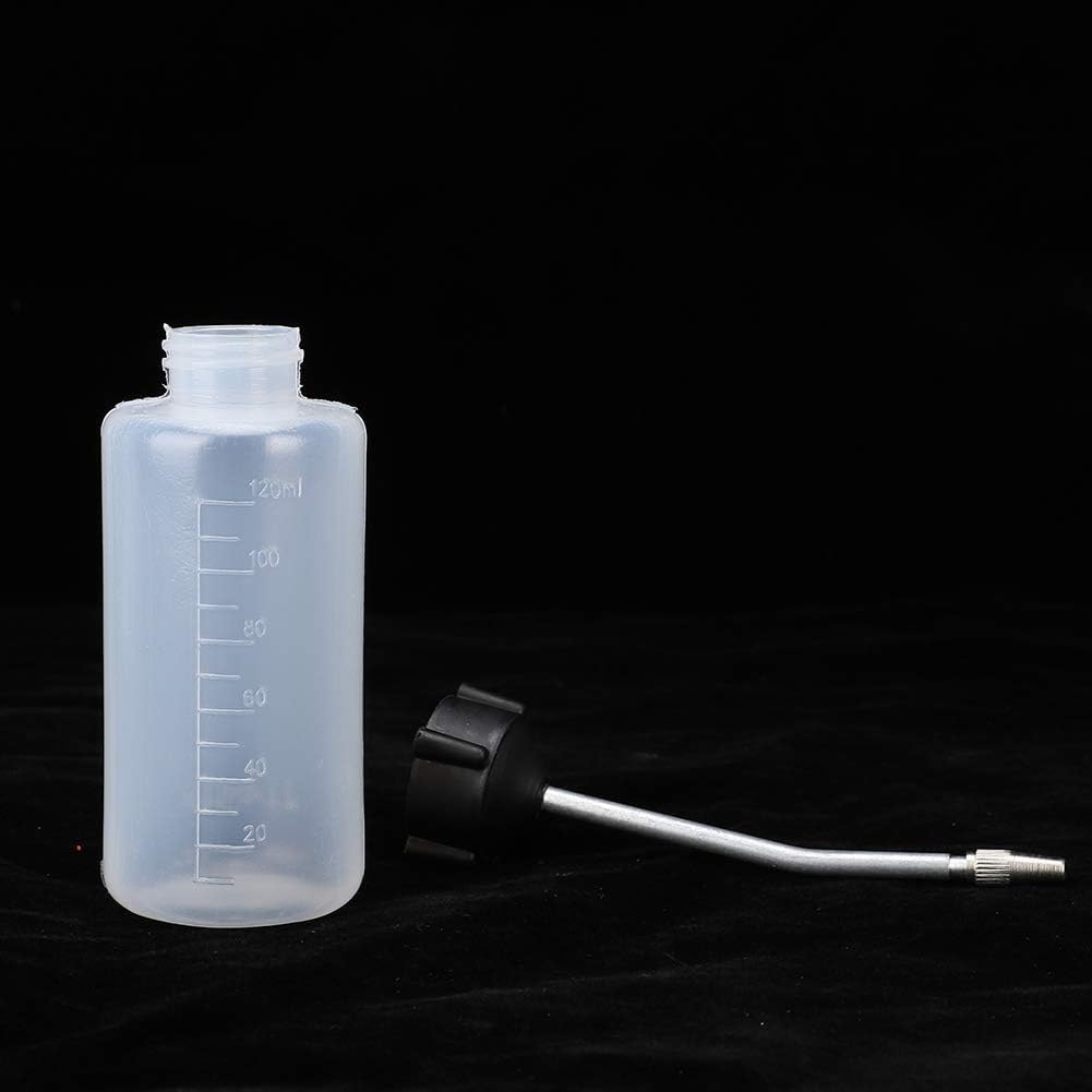 5 Pcs Sewing Machine Oil Dispenser - 120mL Clear Plastic Oil Kettle with Metal Nozzle, Handheld Oil Can Pump Oiler for Smooth Sewing & Maintenance - Perfect for Home, Workshop & Industrial Use