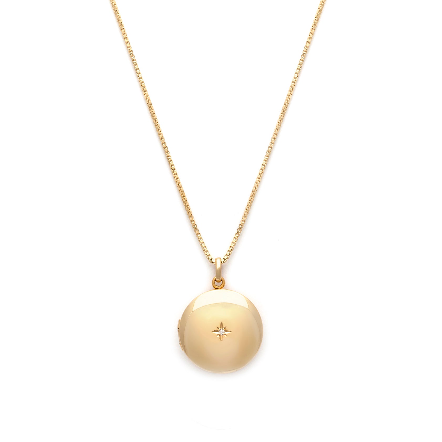 14K Gold Round Diamond Locket Necklace for Women - Elegant Heart Pendant Jewelry Gift for Anniversary, Valentine's Day & Special Occasions | Perfect for Weddings, Date Nights & Romantic Surprises