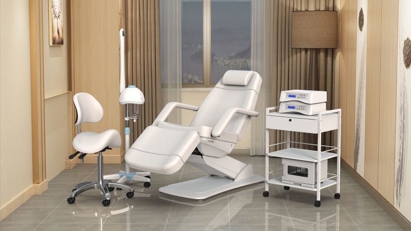 Silverfox 3 Motors Electric Spa Facial Bed 2221D - Professional Hydraulic Massage Table for Facial Treatments & Spa Services - Perfect for Salons, Spas, and Beauty Clinics