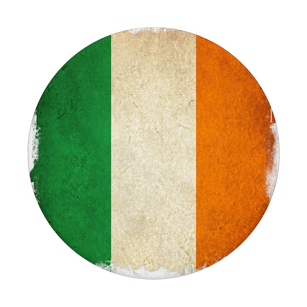 Distressed Irish Flag PopSockets Swappable PopGrip - Ireland National Pride Phone Grip & Stand - Perfect for iPhone, Samsung & Smartphones (St. Patrick's Day, Irish Heritage, Travel Accessory)