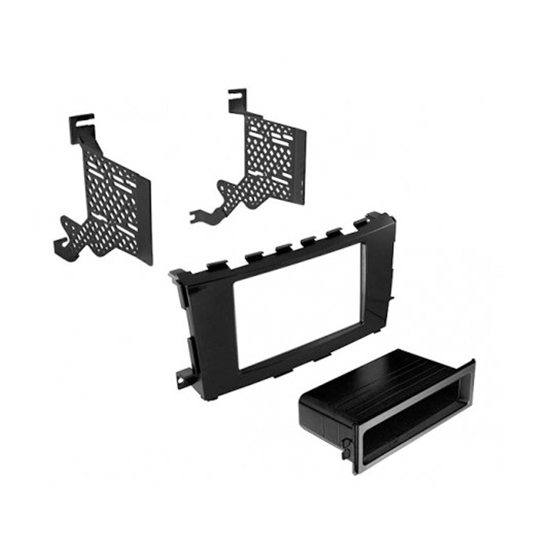 2013 Nissan Altima Sedan Single DIN or Double DIN Car Stereo ISO Mount - NDK738CG in Charcoal Gray Gloss | Perfect for Aftermarket Audio Upgrades & Enhanced Driving Experience