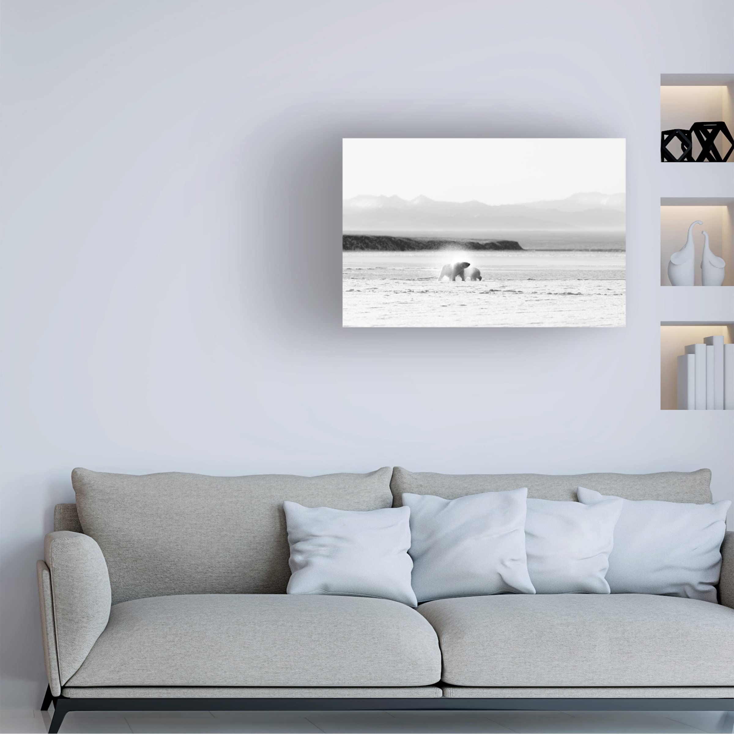 Trademark Fine Art 'Shake' Canvas Wall Art Print by Eiji Itoyama - Modern Abstract Painting for Living Room, Bedroom & Office Decor