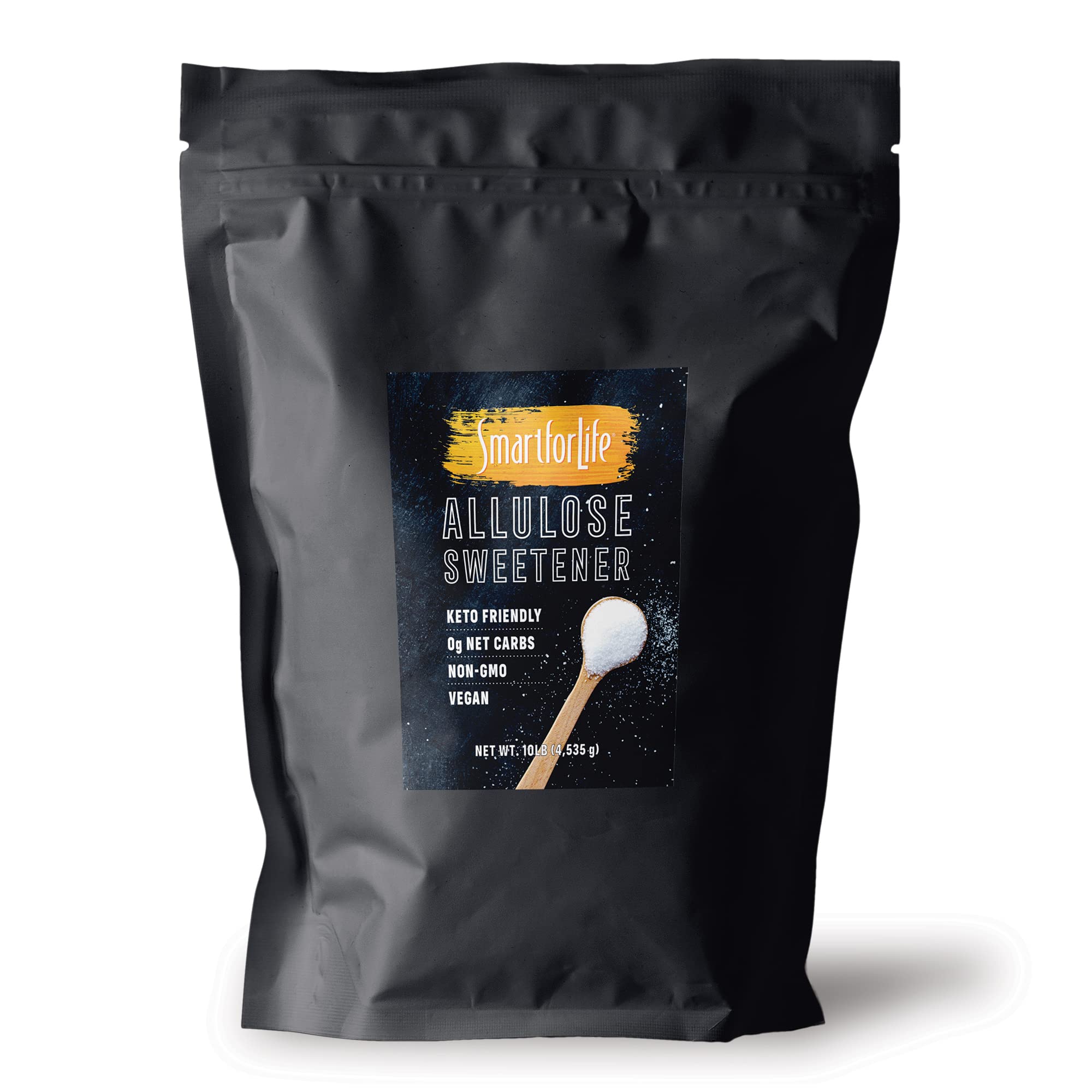 Smart for Life Allulose Sweetener - Zero Net Carbs, Low Calorie Keto Sugar Substitute - Natural Sweetener Made in USA - 10 lb Resealable Bag - Perfect for Baking, Coffee & Keto Diet