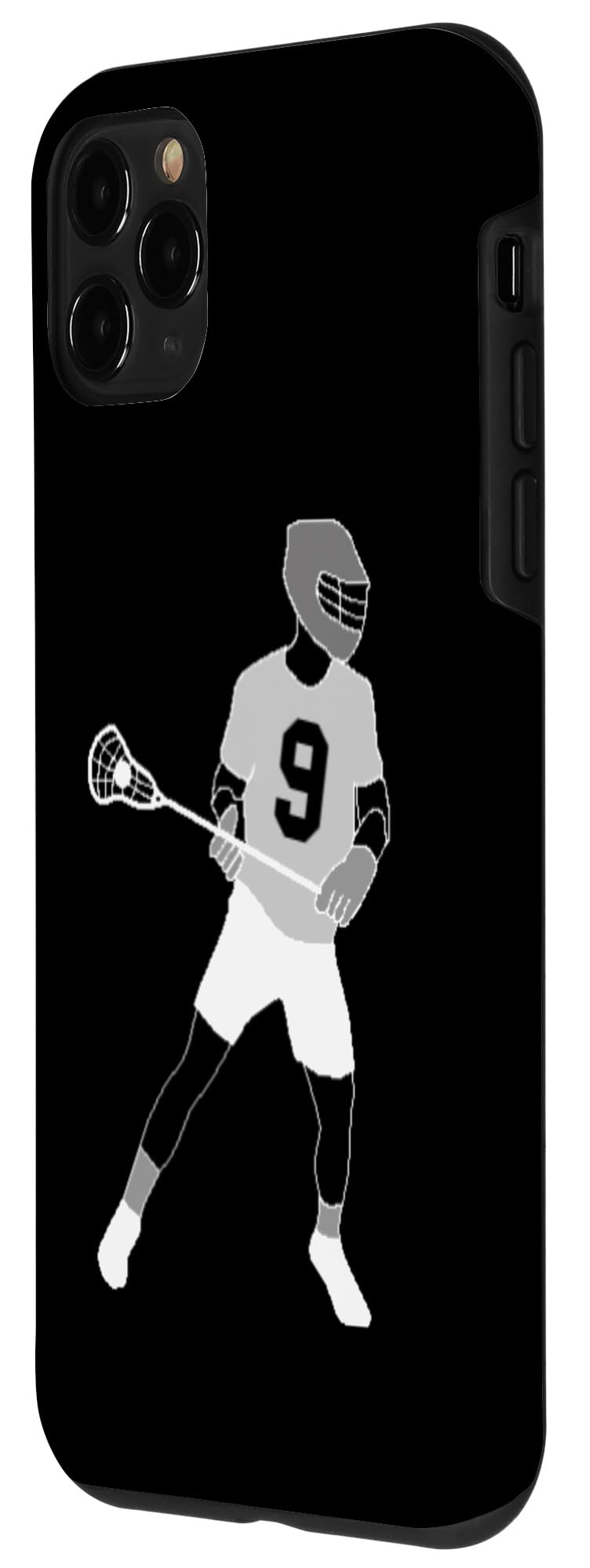 iPhone 11 Pro Case - Premium Lacrosse Player Design #9 with Black Background - Perfect for Sports Fans & iPhone Protection