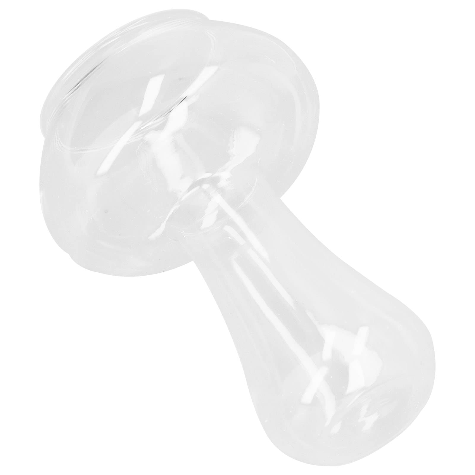 Shanrya Clear Glass Vase - Mushroom Shape Decorative Vase for Home & Office -20℃ to 150℃ Temperature Resistant - Perfect for Flowers, Centerpieces, Wedding Decor & Gift Giving