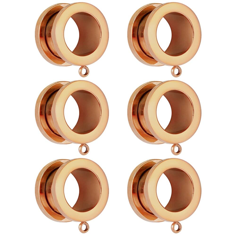3 Pairs LADEMAYH DIY Ear Tunnels & Plugs - Stainless Steel Ear Gauges for Men & Women - Stretching Jewelry for Ear Piercing - Perfect for Parties, Concerts & Alternative Fashion Styles