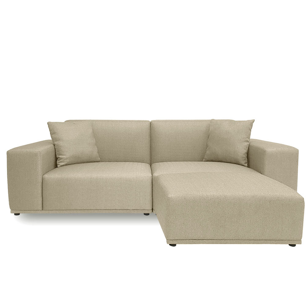 3 Seater Modular Sofa with Ottoman | EcoClean Fabric | Modern Living Room Furniture for Small Spaces | Perfect for Apartments & Home Offices